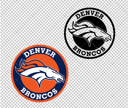 Denver Broncos Circle 1997 002, Svg, Dxf, Eps, Png - SvgShopArt