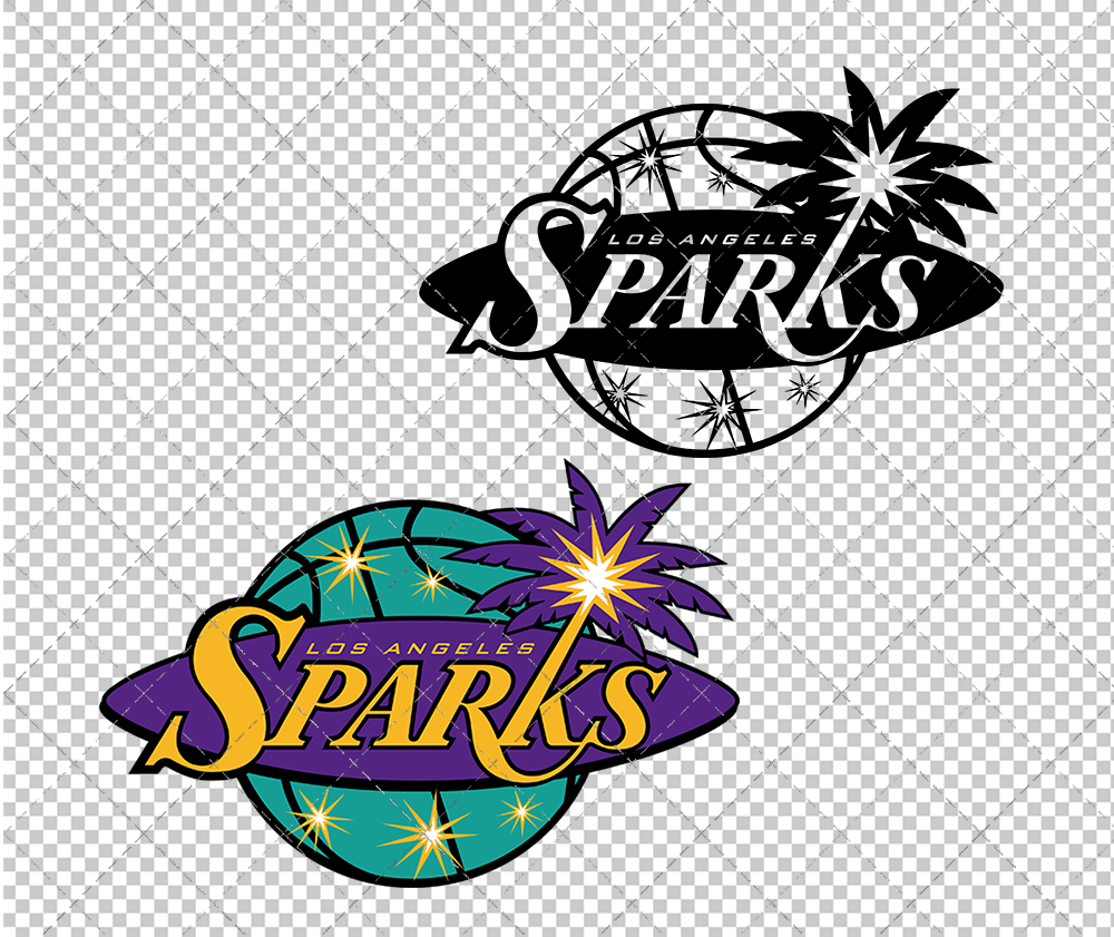 Los Angeles Sparks 1997, Svg, Dxf, Eps, Png - SvgShopArt