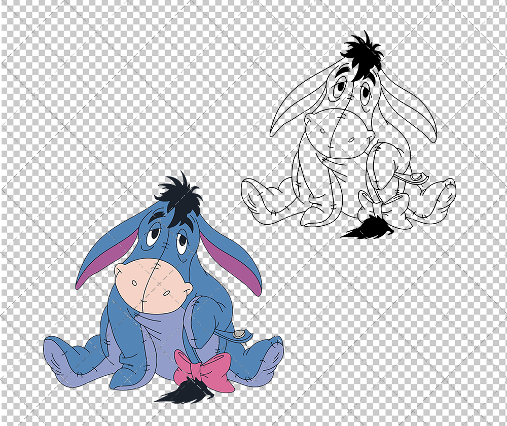 Eeyore - Winnie The Pooh 002, Svg, Dxf, Eps, Png - SvgShopArt