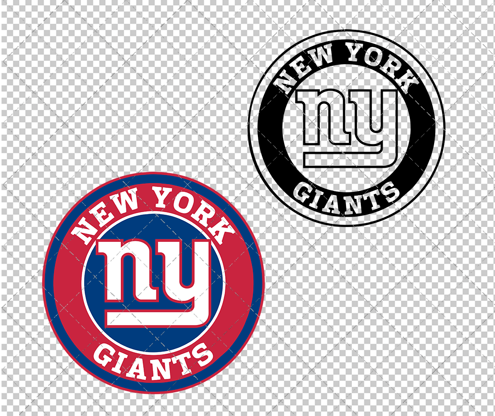 New York Giants Circle 2000 002, Svg, Dxf, Eps, Png - SvgShopArt