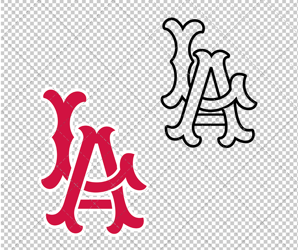 Los Angeles Angels Cap 1961, Svg, Dxf, Eps, Png - SvgShopArt