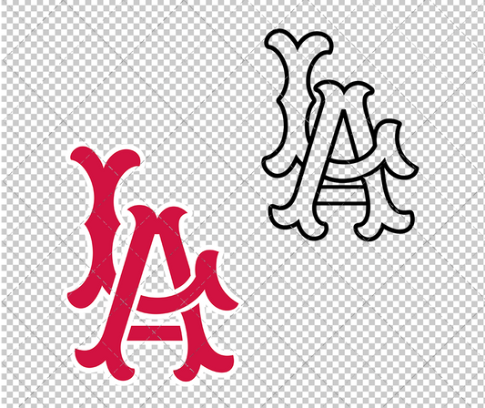 Los Angeles Angels Cap 1961, Svg, Dxf, Eps, Png - SvgShopArt