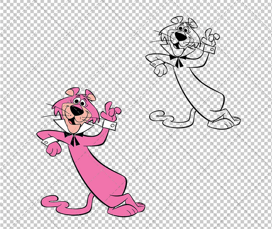 Snagglepuss, Svg, Dxf, Eps, Png - SvgShopArt