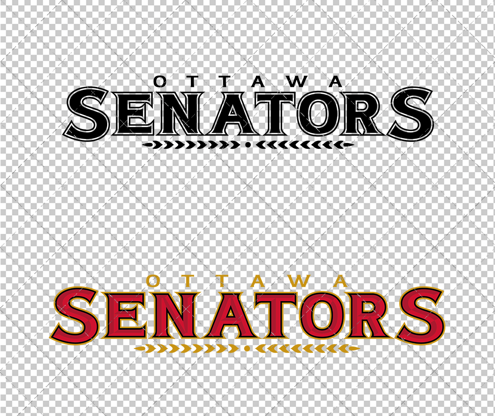 Ottawa Senators Wordmark 2007, Svg, Dxf, Eps, Png - SvgShopArt