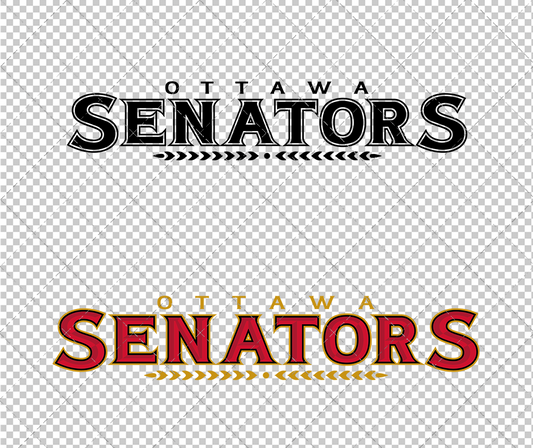 Ottawa Senators Wordmark 2007, Svg, Dxf, Eps, Png - SvgShopArt