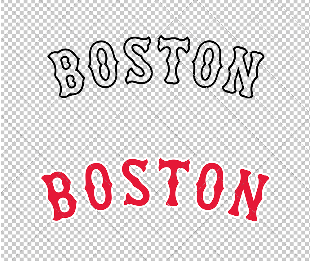 Boston Red Sox Jersey 2009 002, Svg, Dxf, Eps, Png - SvgShopArt