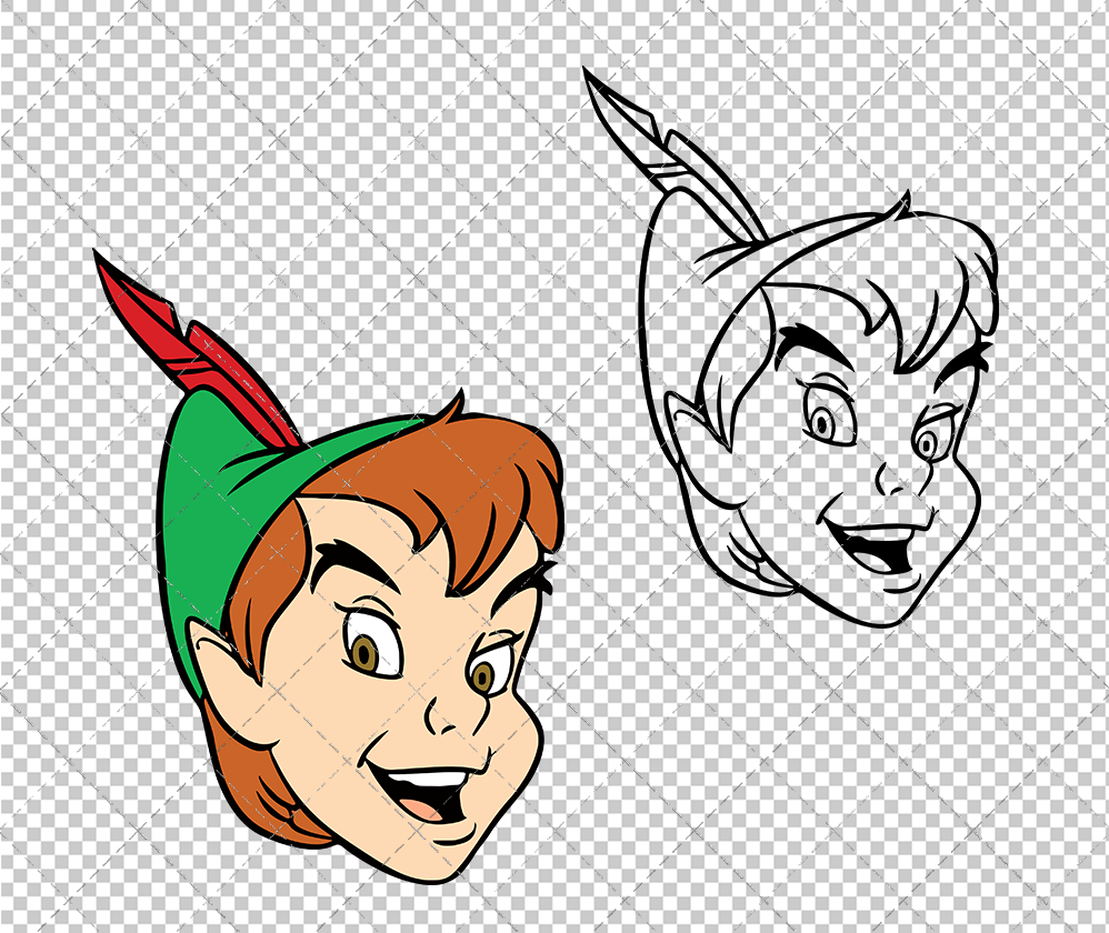 Peter Pan 002, Svg, Dxf, Eps, Png - SvgShopArt