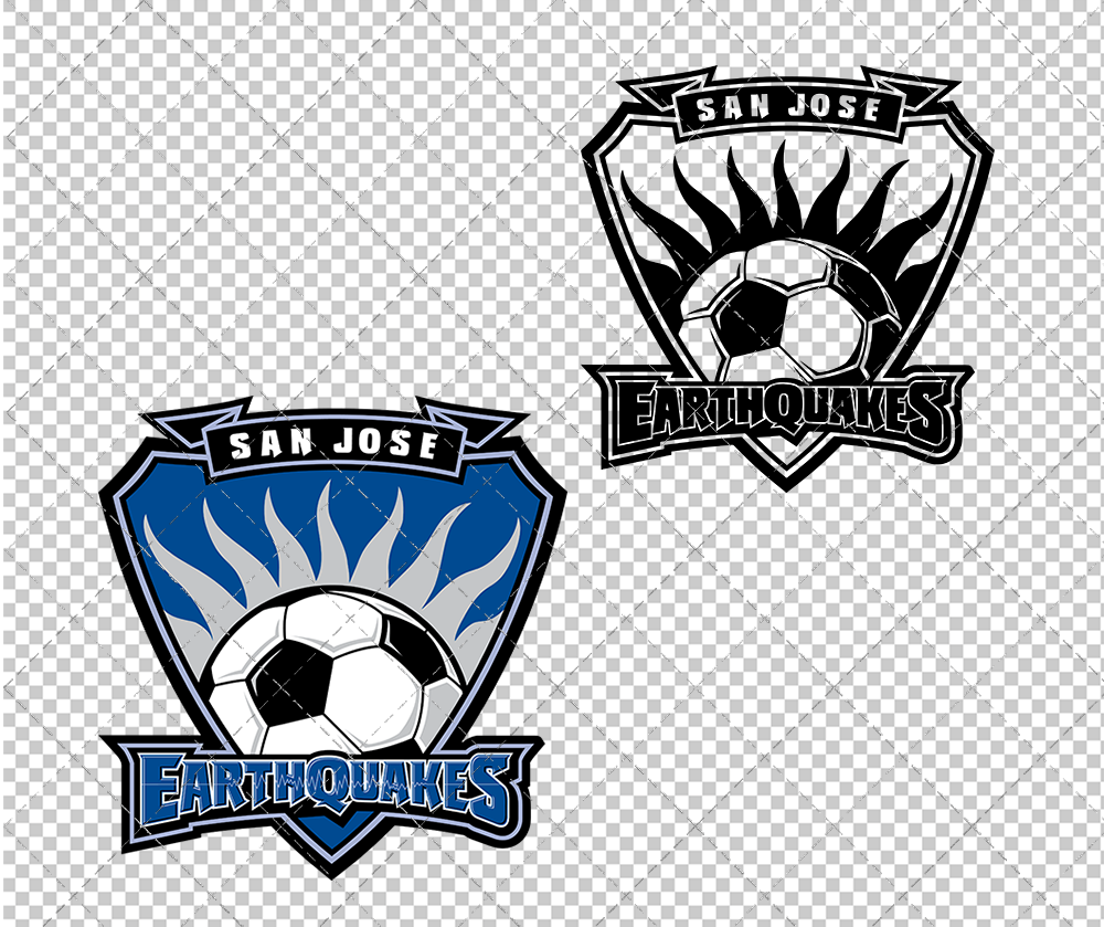 San Jose Earthquakes 2000, Svg, Dxf, Eps, Png - SvgShopArt