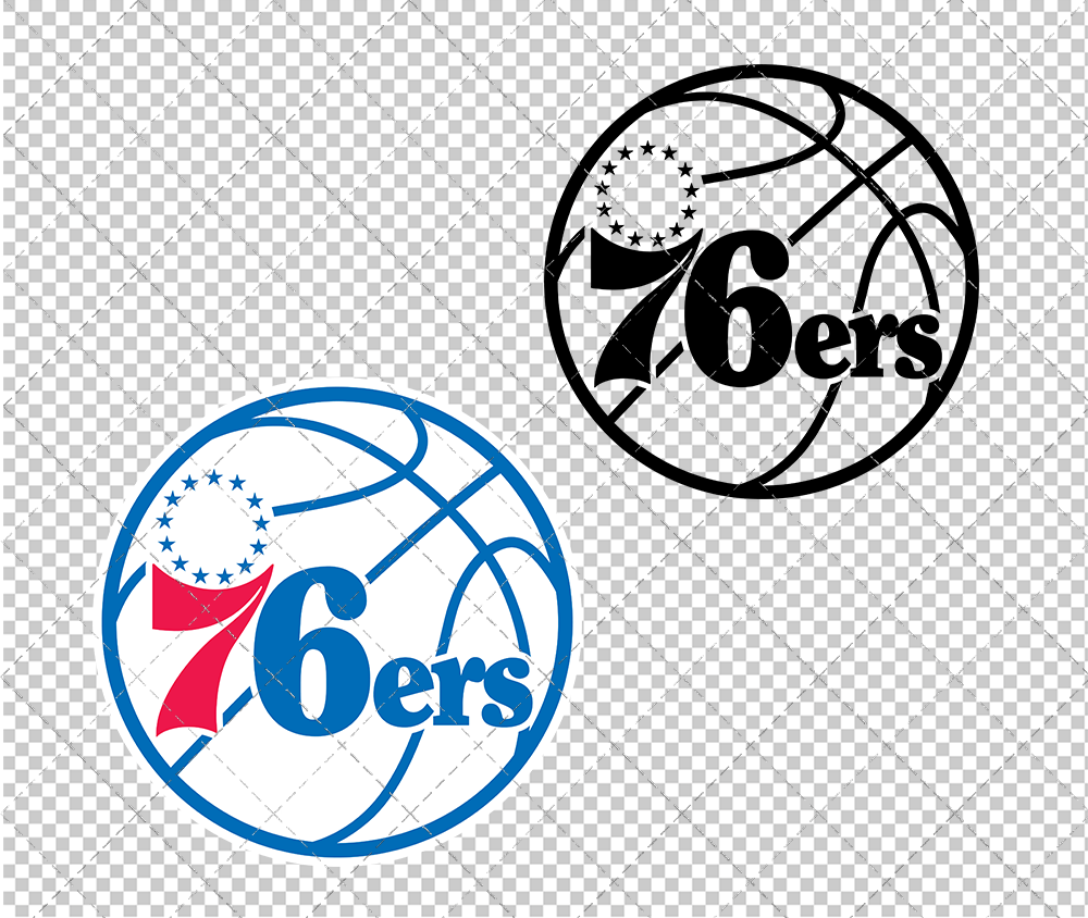 Philadelphia 76ers Alternate 2015, Svg, Dxf, Eps, Png - SvgShopArt