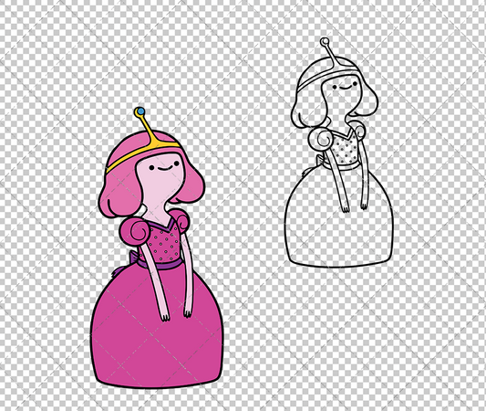 Princess Bubblegum - Adventure Time, Svg, Dxf, Eps, Png - SvgShopArt