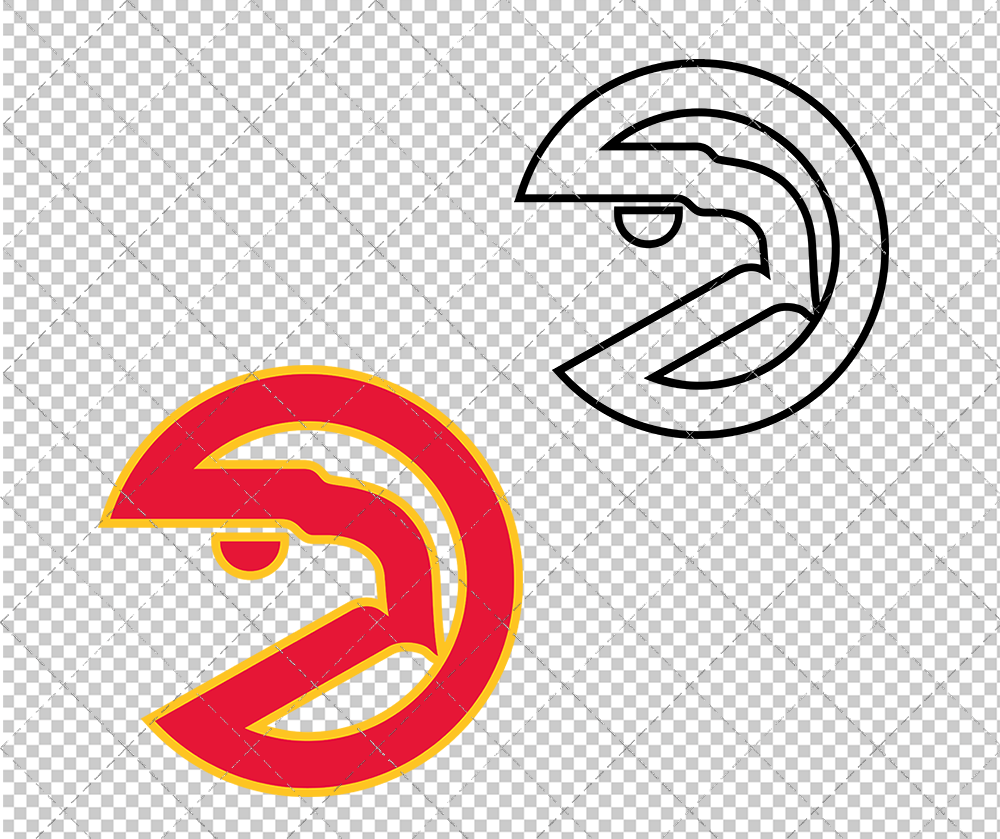 Atlanta Hawks Alternate 1975, Svg, Dxf, Eps, Png - SvgShopArt