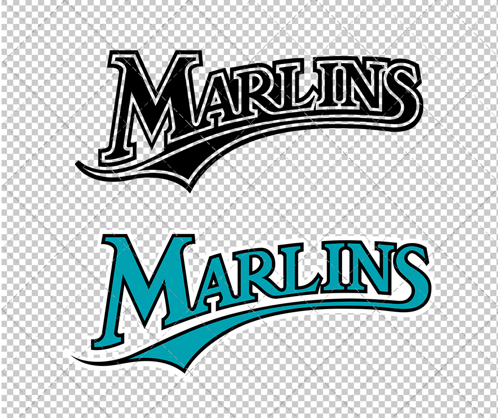 Miami Marlins Wordmark 1993, Svg, Dxf, Eps, Png - SvgShopArt