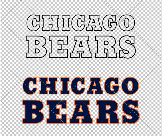 Chicago Bears Wordmark 1978, Svg, Dxf, Eps, Png - SvgShopArt