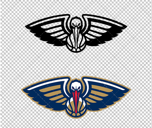 New Orleans Pelicans Alternate 2013, Svg, Dxf, Eps, Png - SvgShopArt