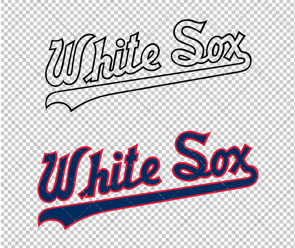 Chicago White Sox Wordmark 1987, Svg, Dxf, Eps, Png - SvgShopArt