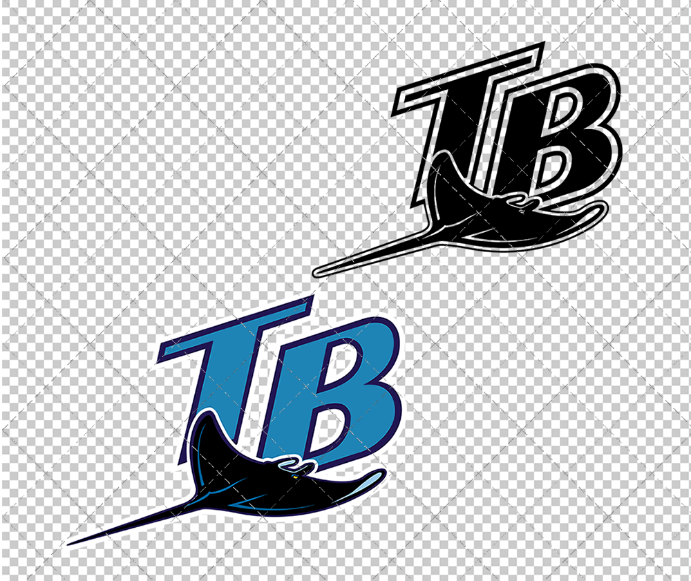 Tampa Bay Rays Alternate 1998, Svg, Dxf, Eps, Png - SvgShopArt