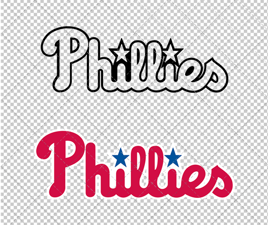 Philadelphia Phillies Wordmark 1992 002, Svg, Dxf, Eps, Png - SvgShopArt