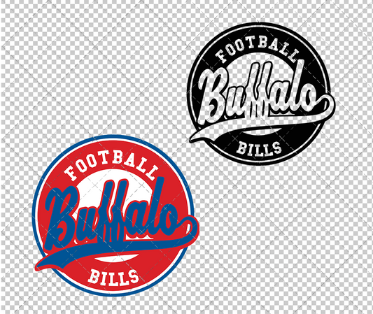 Buffalo Bills Circle 1974 006, Svg, Dxf, Eps, Png - SvgShopArt