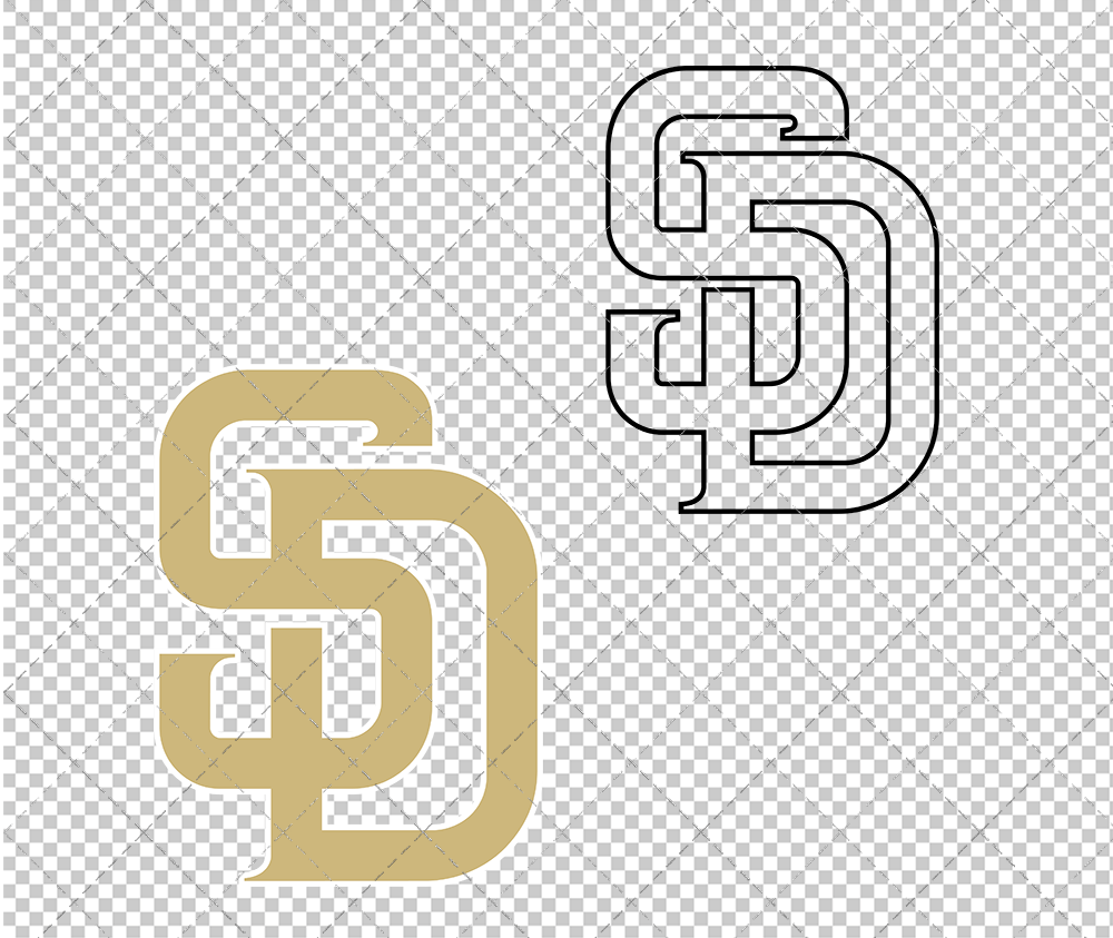 San Diego Padres Cap 2004 002, Svg, Dxf, Eps, Png - SvgShopArt