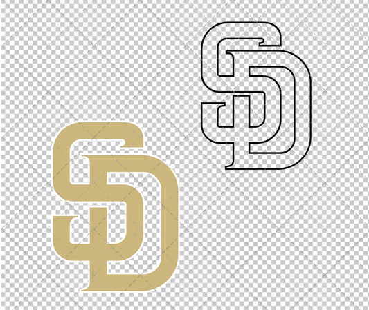 San Diego Padres Cap 2004 002, Svg, Dxf, Eps, Png - SvgShopArt