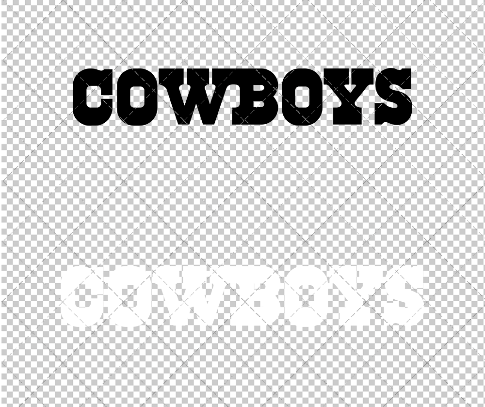 Dallas Cowboys Wordmark 1960 003, Svg, Dxf, Eps, Png - SvgShopArt