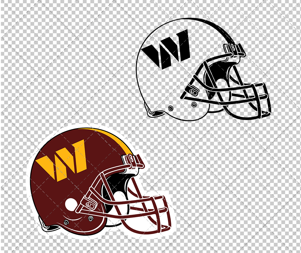 Washington Commanders Helmet 2022 002, Svg, Dxf, Eps, Png - SvgShopArt