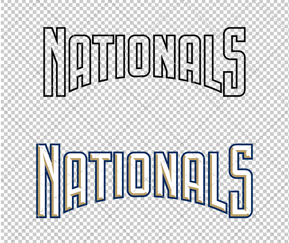 Washington Nationals Wordmark 2005 002, Svg, Dxf, Eps, Png - SvgShopArt