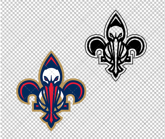 New Orleans Pelicans Alternate 2013 002, Svg, Dxf, Eps, Png - SvgShopArt