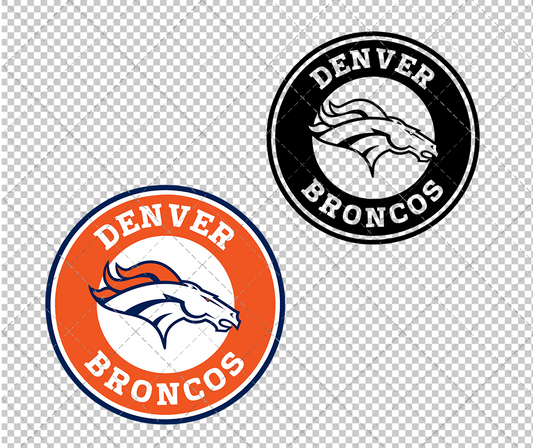 Denver Broncos Circle 1997 004, Svg, Dxf, Eps, Png - SvgShopArt