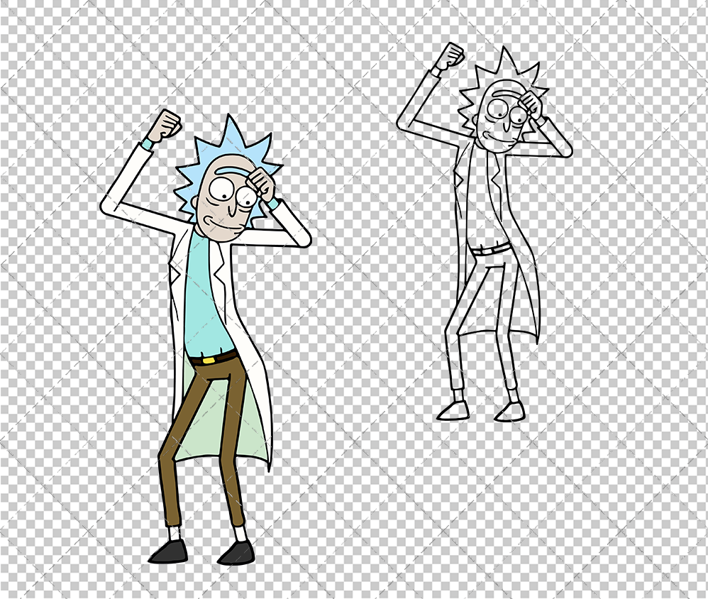 Rick - Rick and Morty 003, Svg, Dxf, Eps, Png - SvgShopArt