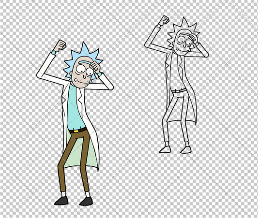 Rick - Rick and Morty 003, Svg, Dxf, Eps, Png - SvgShopArt