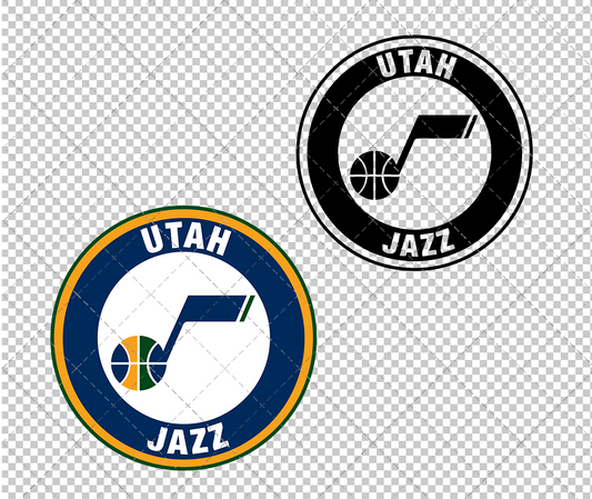 Utah Jazz Circle 2016, Svg, Dxf, Eps, Png - SvgShopArt