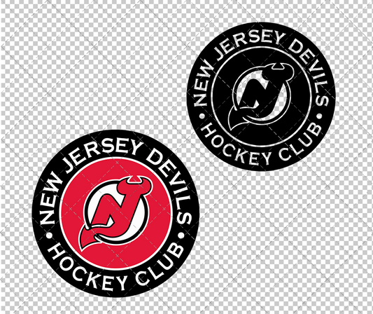 New Jersey Devils Circle 1999 004, Svg, Dxf, Eps, Png - SvgShopArt