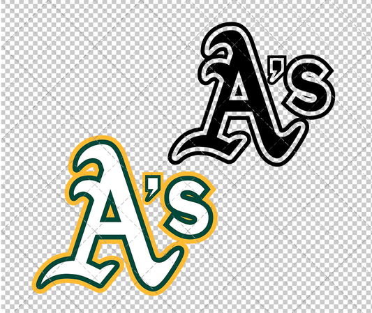 Oakland Athletics Cap 2008, Svg, Dxf, Eps, Png - SvgShopArt