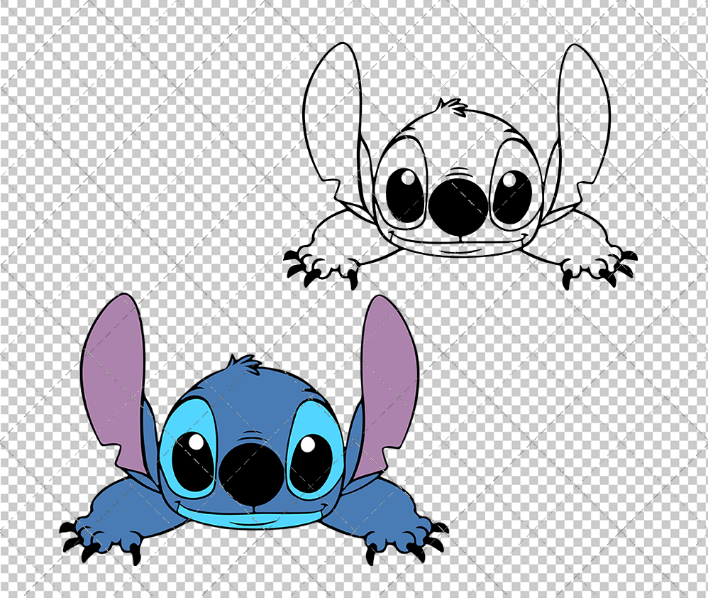 Stitch - Lilo and Stitch 002, Svg, Dxf, Eps, Png - SvgShopArt