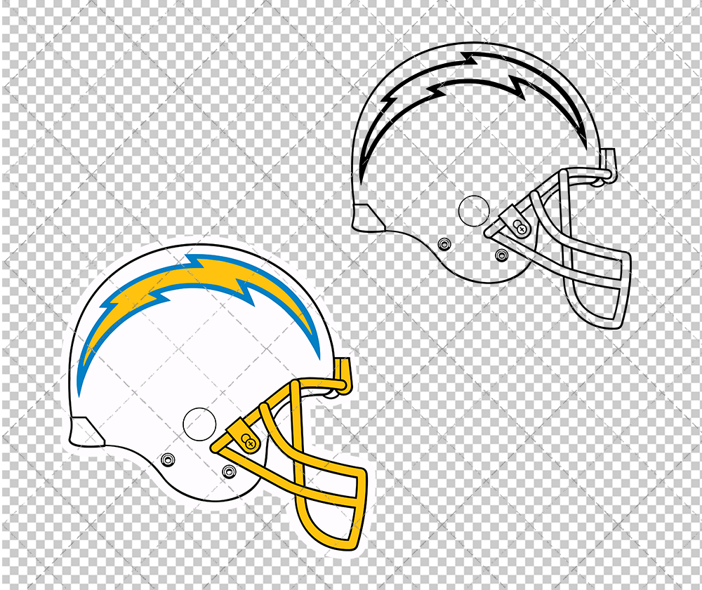 Los Angeles Chargers Helmet 2020, Svg, Dxf, Eps, Png - SvgShopArt