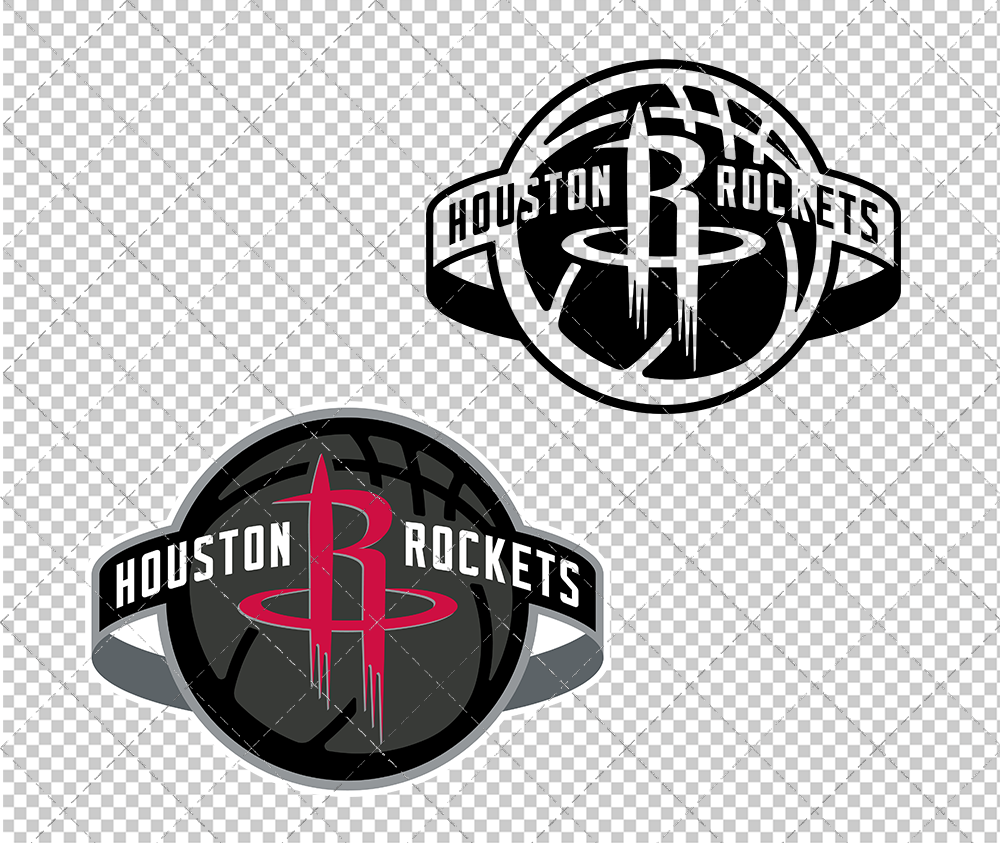 Houston Rockets Vector Logo Houston Rockets Dxf Etsy