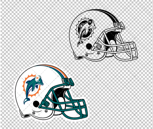 Miami Dolphins Helmet 1997 003, Svg, Dxf, Eps, Png - SvgShopArt