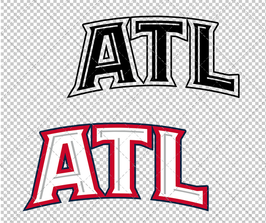 Atlanta Hawks Alternate 2007 003, Svg, Dxf, Eps, Png - SvgShopArt