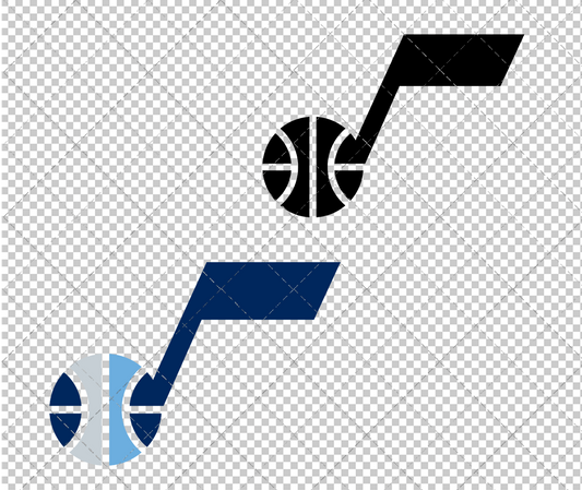 Utah Jazz Alternate 2008, Svg, Dxf, Eps, Png - SvgShopArt