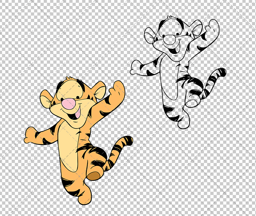 Baby Tigger - Winnie The Pooh 005, Svg, Dxf, Eps, Png - SvgShopArt