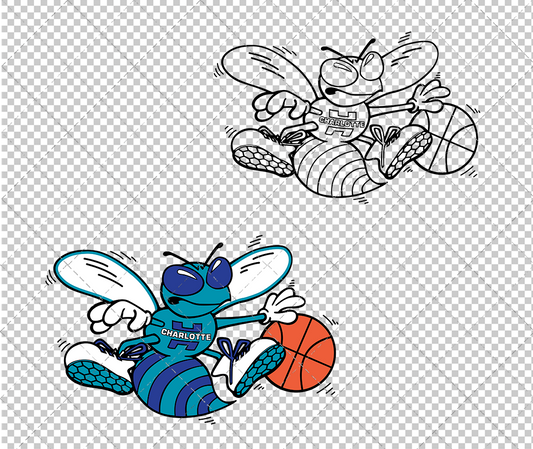 Charlotte Hornets Alternate 1988, Svg, Dxf, Eps, Png - SvgShopArt