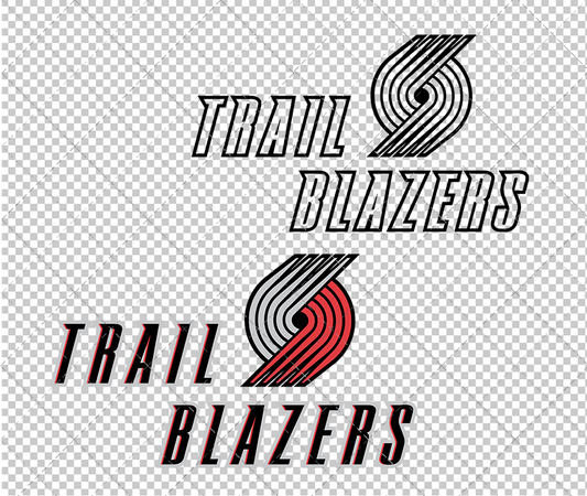 Portland Trail Blazers Alternate 2002 002, Svg, Dxf, Eps, Png - SvgShopArt