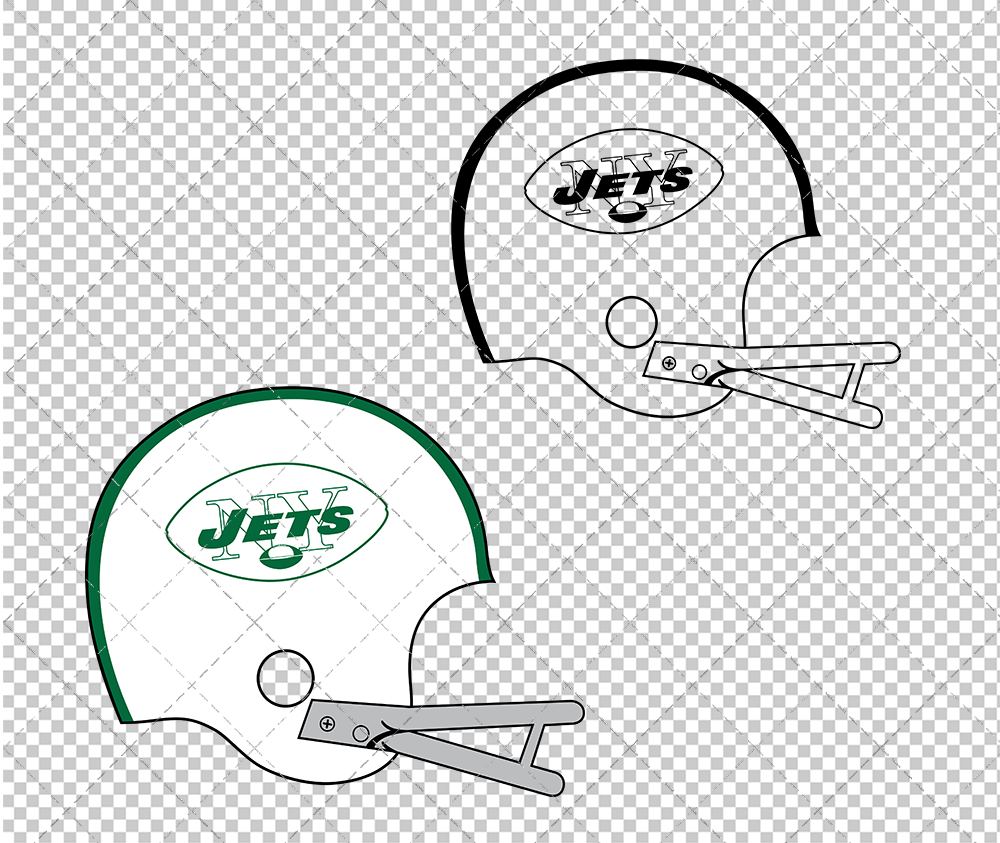 New York Jets Helmet 1964, Svg, Dxf, Eps, Png - SvgShopArt