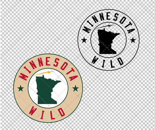 Minnesota Wild Circle 2013 003, Svg, Dxf, Eps, Png - SvgShopArt