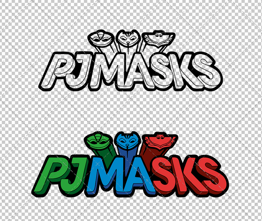 PJ Mask Logo, Svg, Dxf, Eps, Png - SvgShopArt