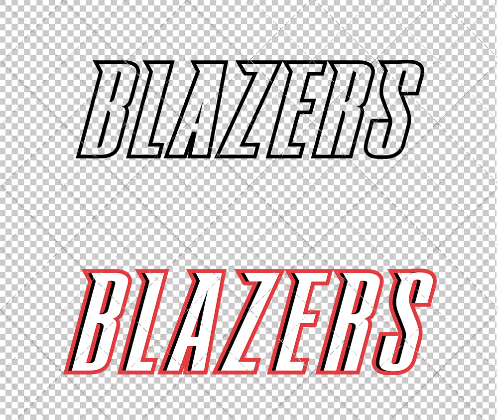 Portland Trail Blazers Jersey 2002 002, Svg, Dxf, Eps, Png - SvgShopArt