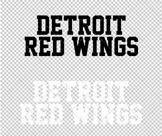 Detroit Red Wings Concept Wordmark 003, Svg, Dxf, Eps, Png - SvgShopArt