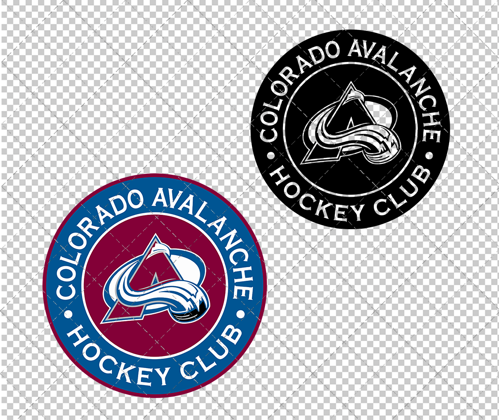 Colorado Avalanche Circle 1999 003, Svg, Dxf, Eps, Png - SvgShopArt