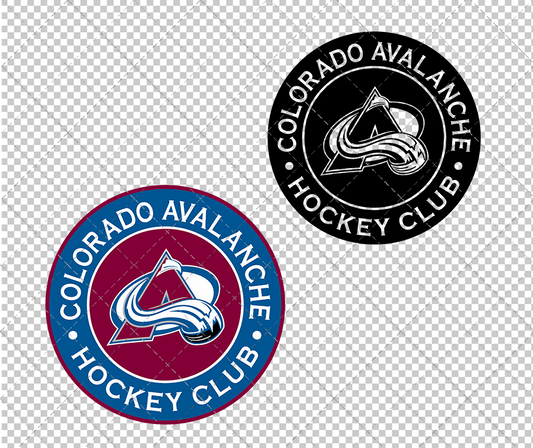 Colorado Avalanche Circle 1999 003, Svg, Dxf, Eps, Png - SvgShopArt